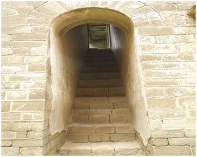 A beautifully built stone staircase that leads to the upper levels.