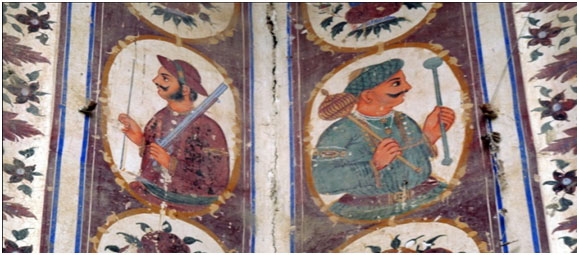These paintings represent famous warriors of the subcontinent, of various faiths.